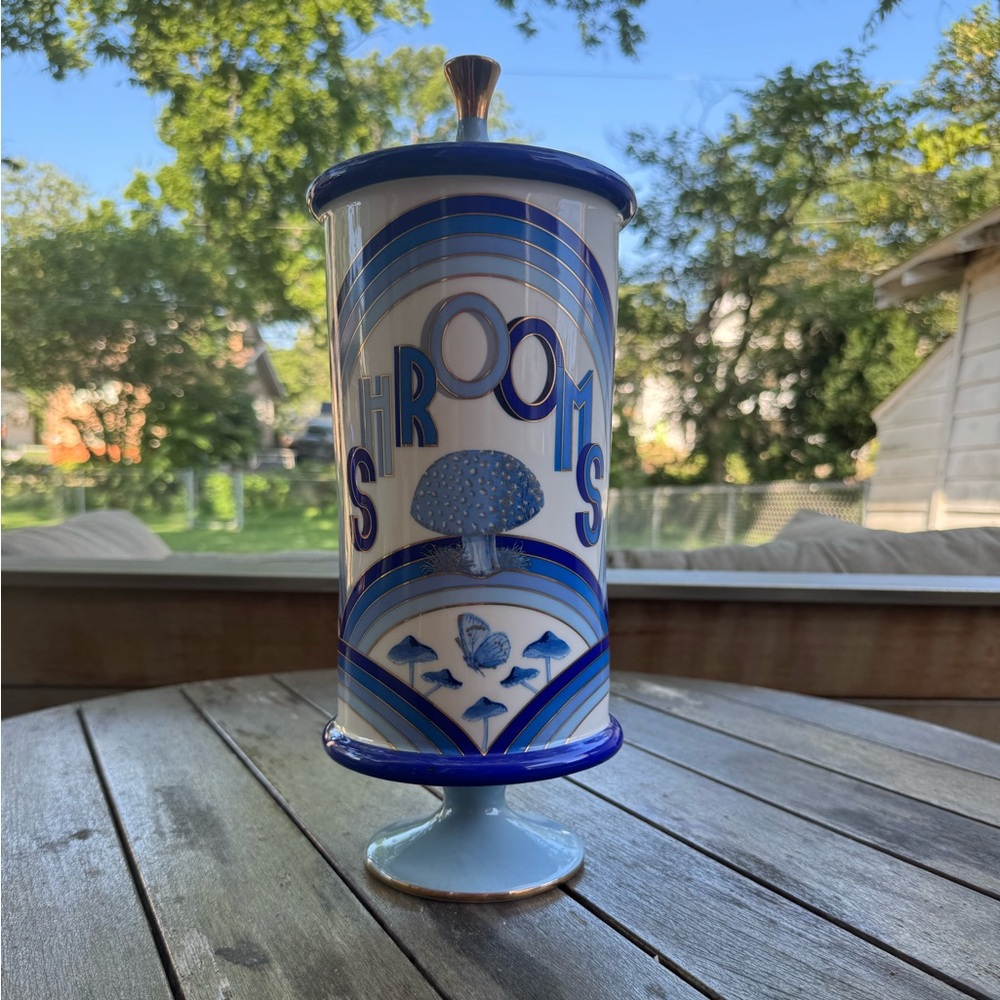 Jonathan Adler Ceramic Canisters ( 6" Dia, 14.5" H ) No. 1 of 2
